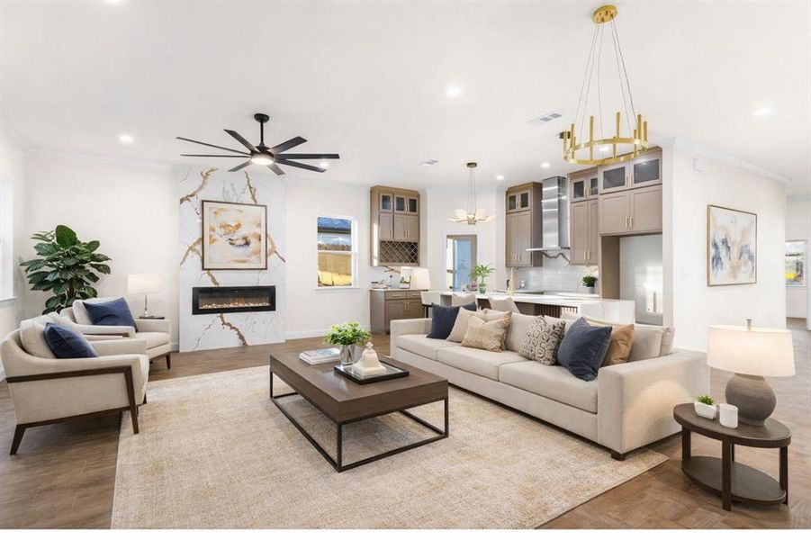 Staged image of the living room Staged image of the living room