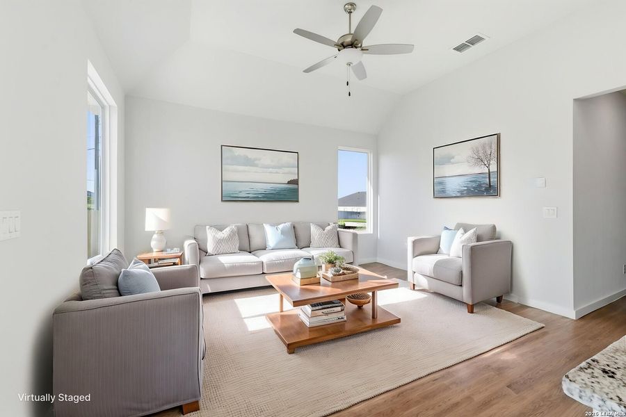 Furnished interior view inside a new home in The Meadows at Hunters Ranch, San Antonio (Image 9).