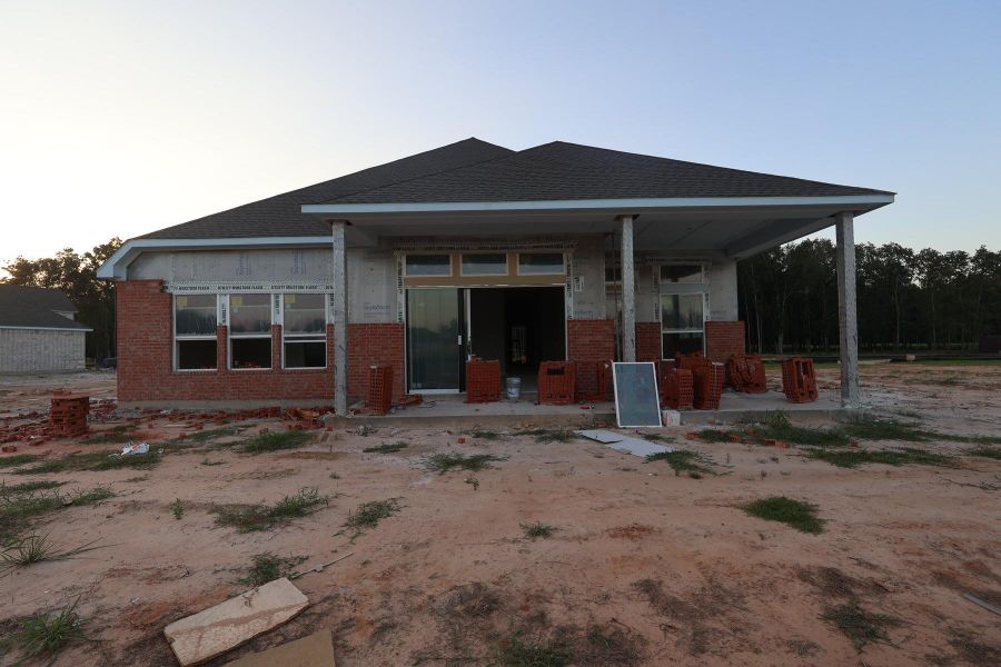 In-progress construction of a new home in The Highlands Encore - Harbor Collection, Porter, TX (Image 7).