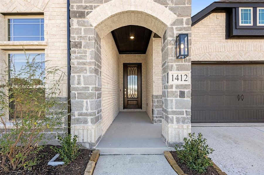 Exterior details and patio area of a home in ArrowBrooke Classic 50, Aubrey (Image 26).