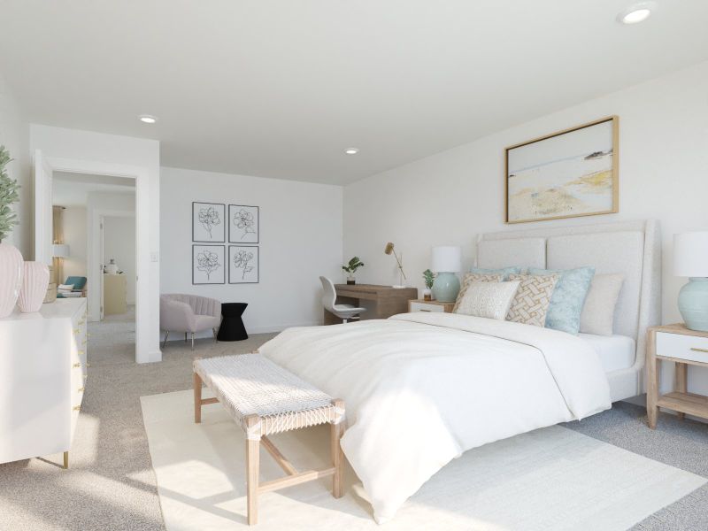 The primary suite offers a private retreat.