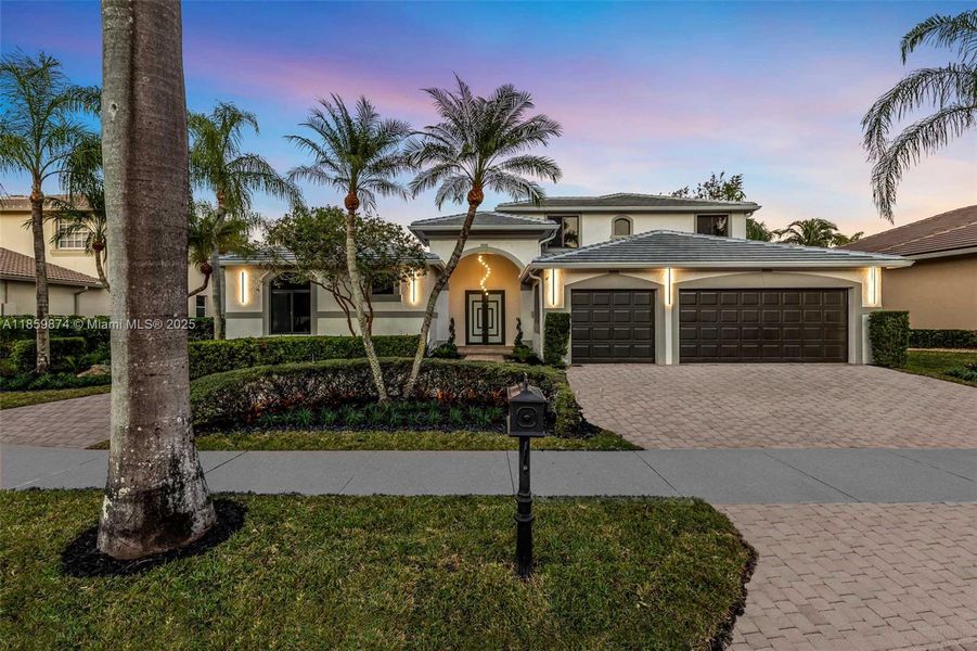 Front exterior of a new home in , Weston, FL, highlighting curb appeal (Image 27).