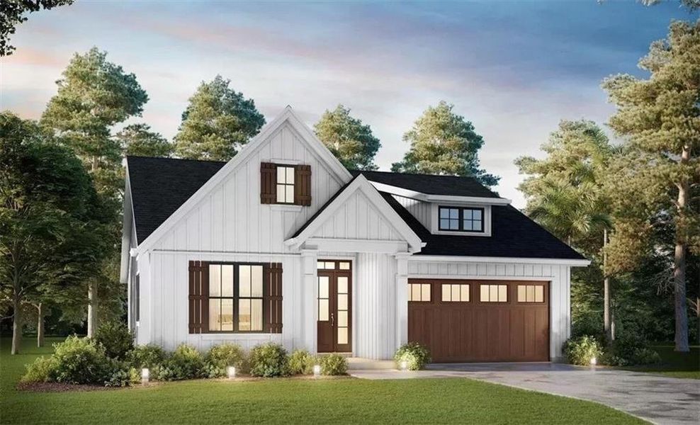 Front exterior of a new home in , Bremen, GA, highlighting curb appeal (Image 1). Front exterior of a new home in , Bremen, GA, highlighting curb appeal (Image 1).