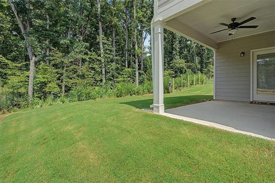 Exterior details and patio area of a home in Sawmill Creek, Mableton (Image 29).