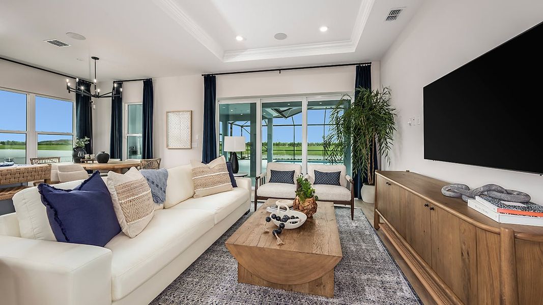 Representative furnished interior of a home built from the Farnese by Taylor Morrison in Esplanade Lake Club, Fort Myers (Image 8).