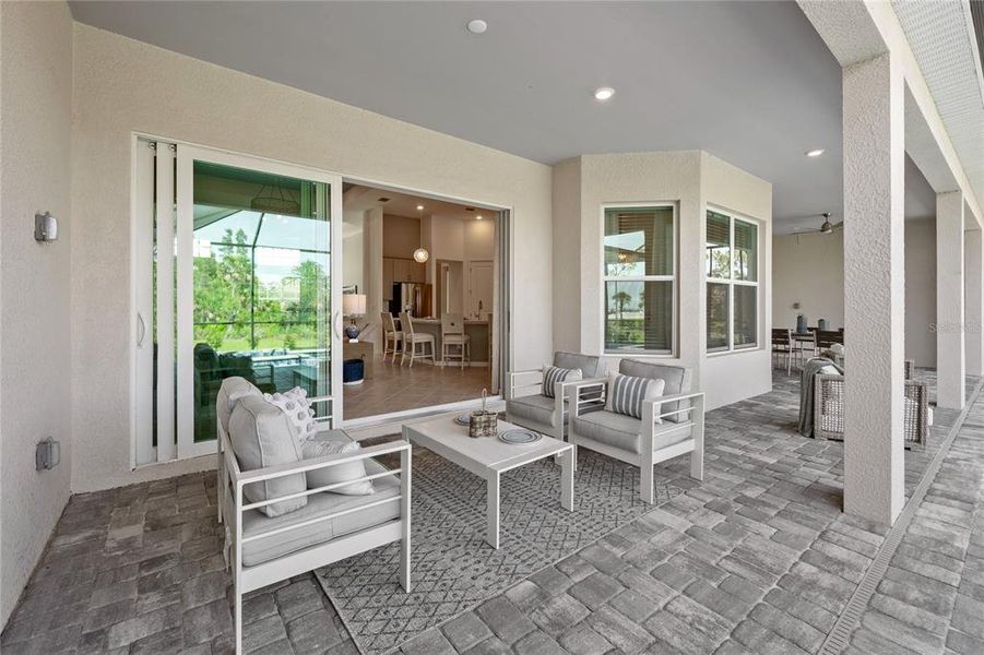 Exterior details and patio area of a home in Calusa Country Club, Lakewood Ranch (Image 21).