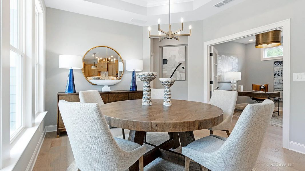 Furnished interior view inside a new home in The Courtyards at Bailey Farm, Dacula (Image 16).