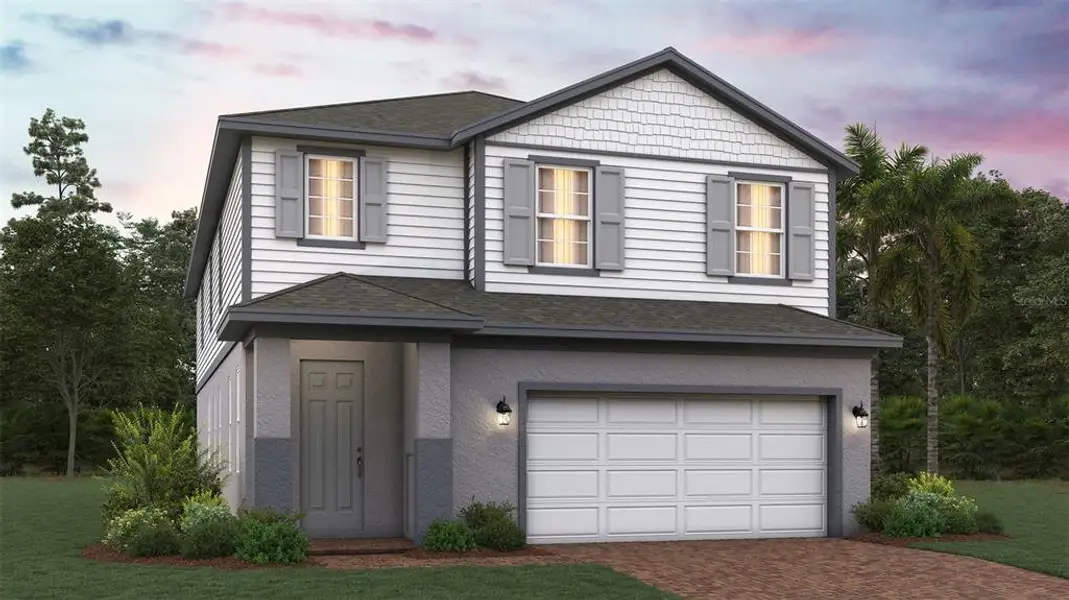 Front exterior of a new home in , Groveland, FL, highlighting curb appeal (Image 1). Front exterior of a new home in , Groveland, FL, highlighting curb appeal (Image 1).
