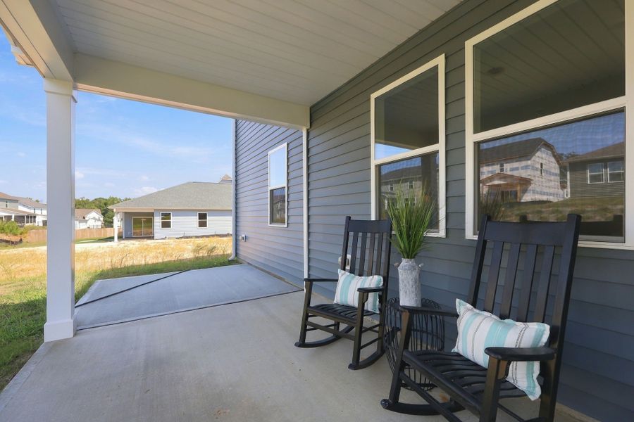 Exterior details and patio area of a home in Neill's Pointe, Angier (Image 3). Exterior details and patio area of a home in Neill's Pointe, Angier (Image 3).