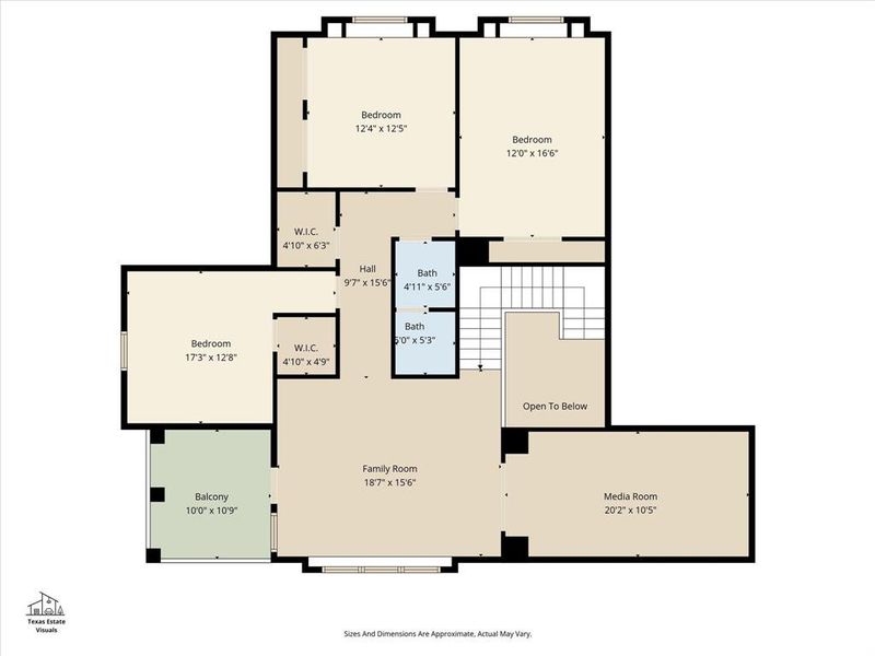 2D floor plan layout of this home in Star Ranch, Godley, TX (Image 5).