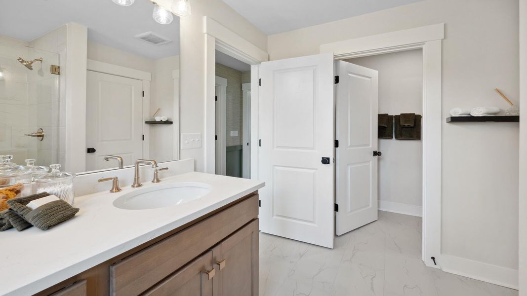 Furnished interior view inside a new home in Creekside at Andrews, Summerville (Image 26).