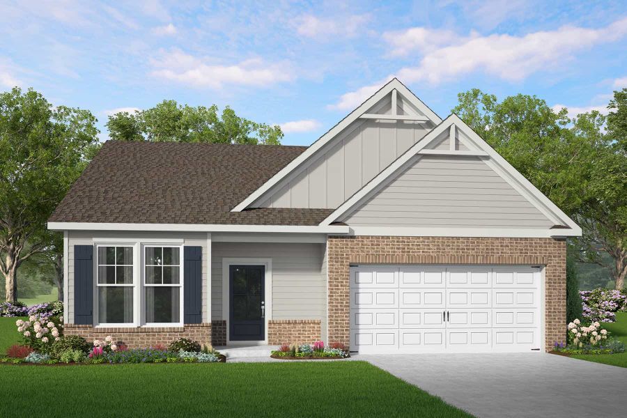 Representative exterior photo of a completed home built from the Cottonwood by McKinley Homes in Oakhill Estates, Adairsville, GA (Image 5). Representative exterior photo of a completed home built from the Cottonwood by McKinley Homes in Oakhill Estates, Adairsville, GA (Image 5).