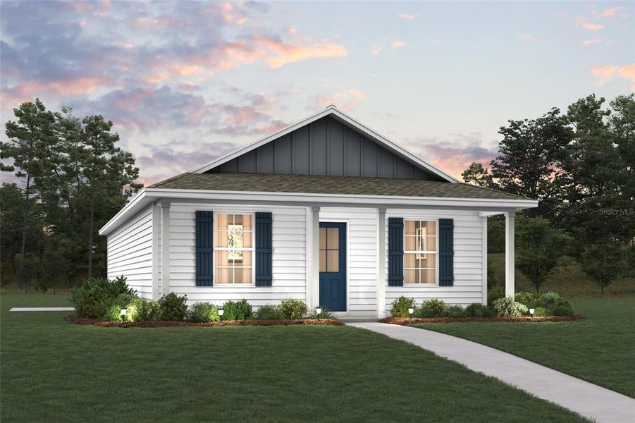 Front exterior of a new home in Daytona North, Bunnell, FL, highlighting curb appeal (Image 1).