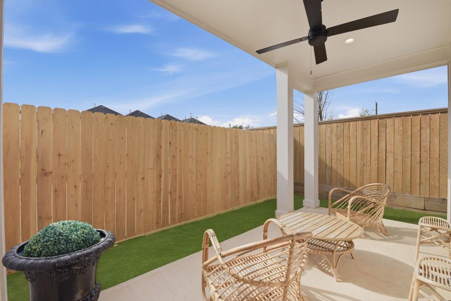 Exterior details and patio area of a home in , Houston (Image 3).