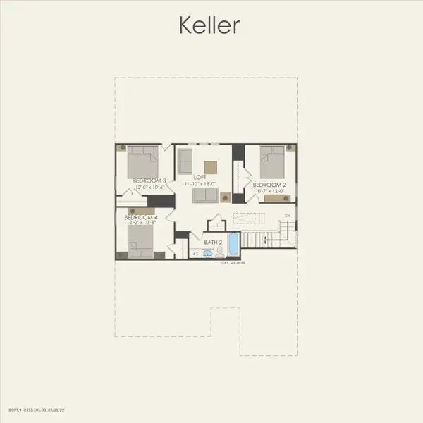 2D floor plan layout for the Keller by Pulte Homes in West Cypress Hills, Spicewood, TX (Image 3). 2D floor plan layout for the Keller by Pulte Homes in West Cypress Hills, Spicewood, TX (Image 3).