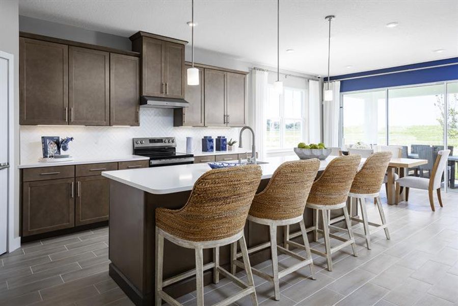 Representative furnished interior of a home built from the Laguna by Ryan Homes in Lake Nellie Crossing, Clermont (Image 1). Representative furnished interior of a home built from the Laguna by Ryan Homes in Lake Nellie Crossing, Clermont (Image 1).