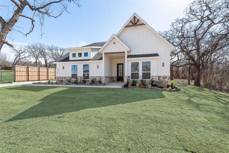 Front exterior of a new home in , Azle, TX, highlighting curb appeal (Image 20). Front exterior of a new home in , Azle, TX, highlighting curb appeal (Image 20).