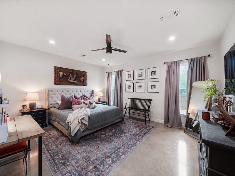 THE PRIMARY BEDROOM IS VERY SPACIOUS!