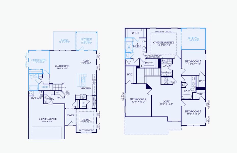 2D floor plan layout of this home in Heartwood, Richmond Hill, GA (Image 6).