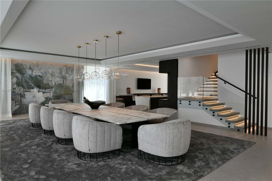 Furnished interior view inside a new home in , Miami Beach (Image 17).