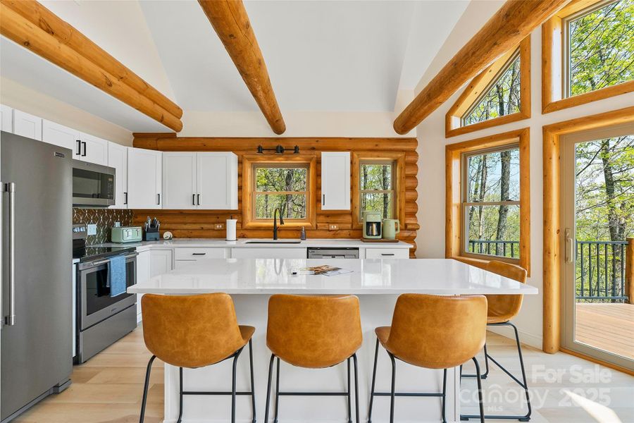 Furnished interior view inside a new home in , Lake Lure (Image 27).