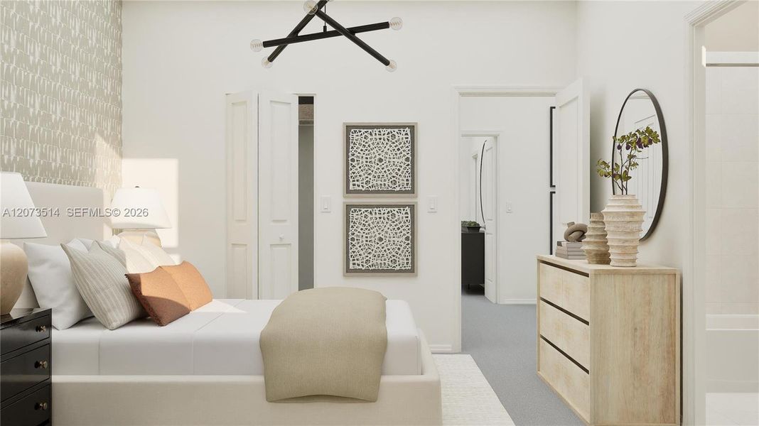 Furnished interior view inside a new home in Pineland Crest, Miami (Image 9).