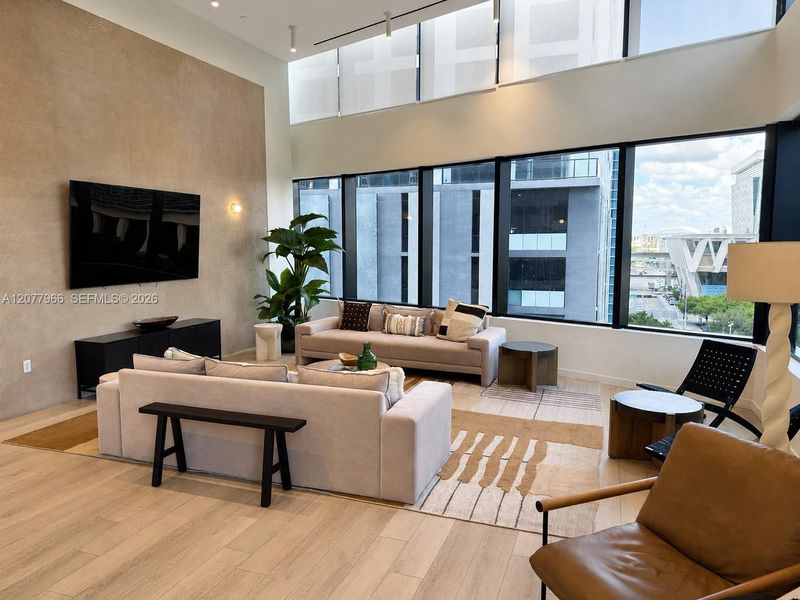 Furnished interior view inside a new home in , Miami (Image 8). Furnished interior view inside a new home in , Miami (Image 8).