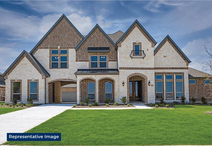 Representative exterior photo of a completed home built from the Kingston PC by First Texas Homes in Broadmoor Estates, Ovilla, TX (Image 1).