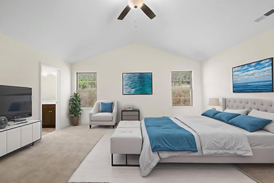 Furnished interior view inside a new home in Miller's Reserve, Winston-Salem (Image 14).