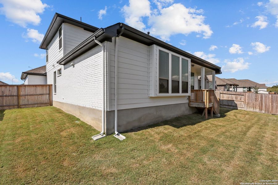 Exterior details and patio area of a home in Foxbrook, Cibolo (Image 3). Exterior details and patio area of a home in Foxbrook, Cibolo (Image 3).