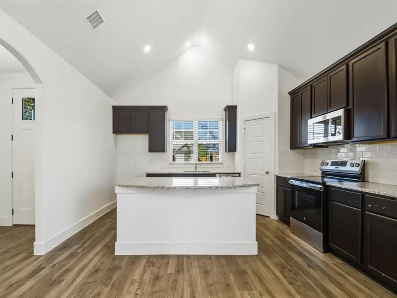 Furnished interior view inside a new home in Pecan Creek Crossing, Valley View (Image 5). Furnished interior view inside a new home in Pecan Creek Crossing, Valley View (Image 5).