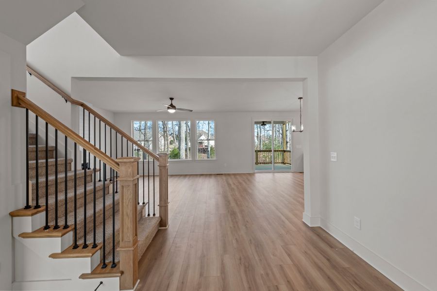 Representative unfurnished interior of a home built from the Two Story Farmhouse by Norfleet Builders in Cambria, White House (Image 12).