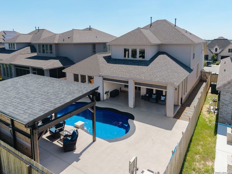 Exterior details and patio area of a home in Kallison Ranch, San Antonio (Image 4).