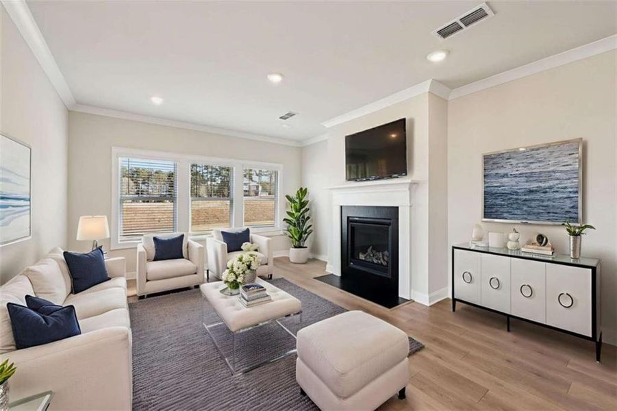 Furnished interior view inside a new home in River Pointe, Monroe (Image 9).