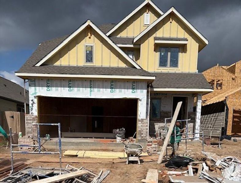 In-progress construction of a new home in The Meadows at Imperial Oaks, Spring, TX (Image 5).