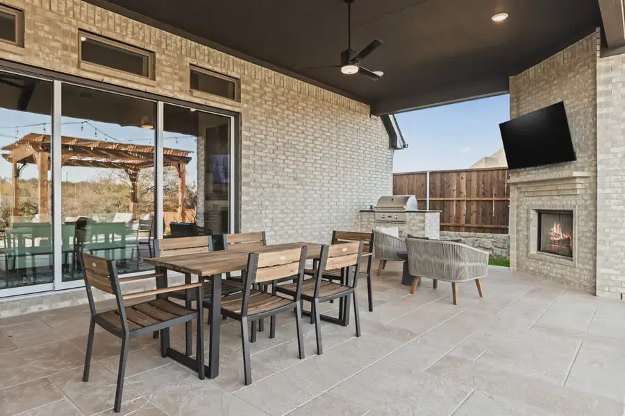 Representative exterior details of a home built from the Monaco by Chesmar Homes in The Vines, Haslet (Image 2). Representative exterior details of a home built from the Monaco by Chesmar Homes in The Vines, Haslet (Image 2).