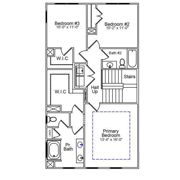 2D floor plan layout of this home in Sweetbrier, Durham, NC (Image 4).