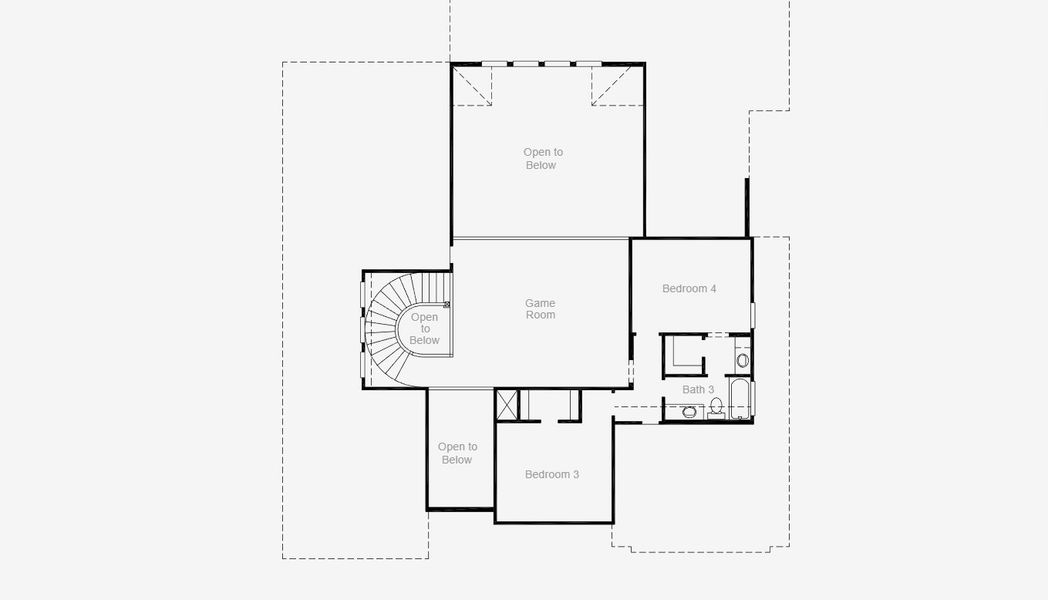 2D floor plan layout of this home in Mustang Lakes 74', Celina, TX (Image 3).
