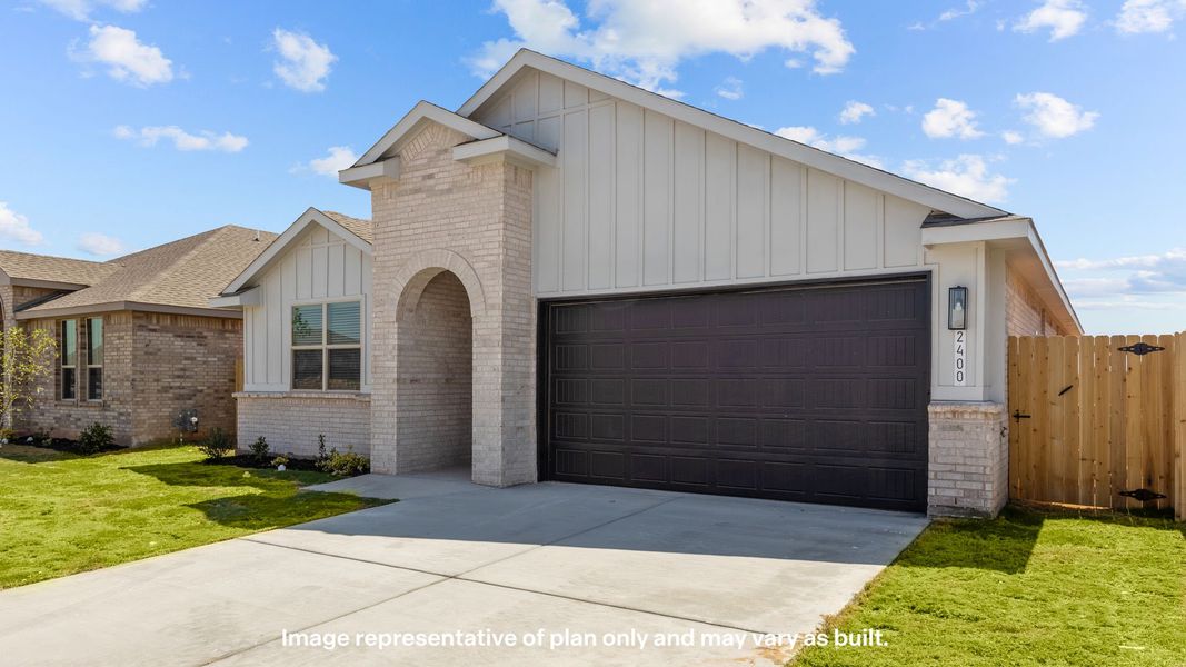 Front exterior of a new home in Northwest Passage, Midland, TX, highlighting curb appeal (Image 16).
