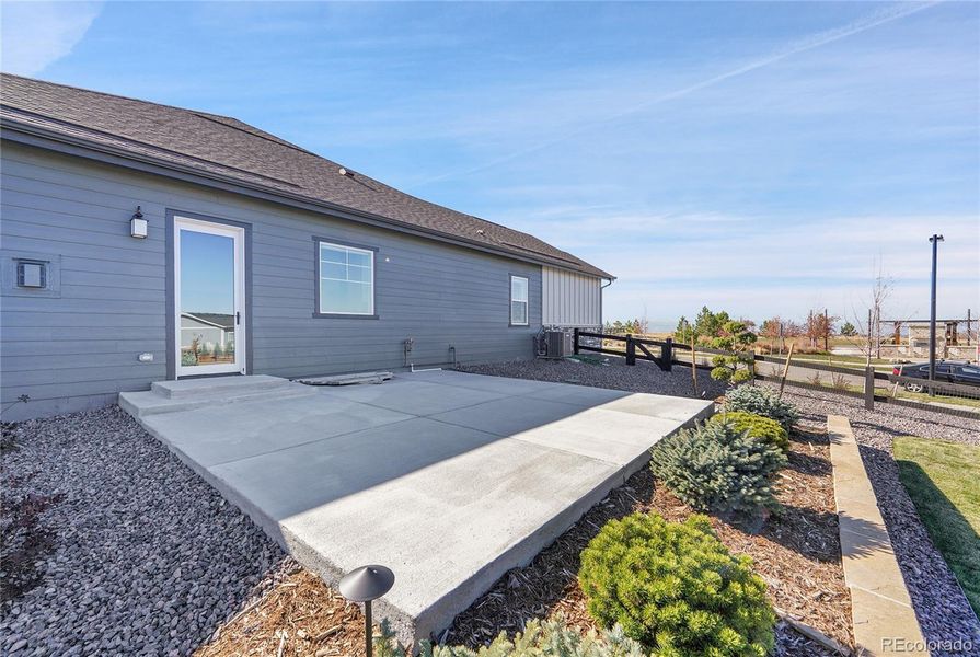 Exterior details and patio area of a home in Hilltop at Inspiration, Aurora (Image 27). Exterior details and patio area of a home in Hilltop at Inspiration, Aurora (Image 27).