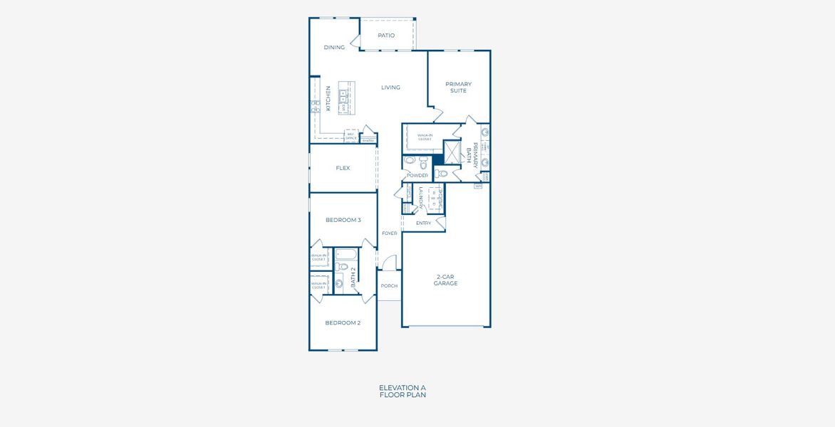 2D floor plan layout for the 4013 by Risewell Homes in Parkton Square, Kyle, TX (Image 3).