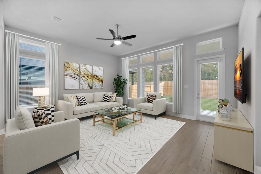 Furnished interior view inside a new home in Elyson, Katy (Image 11).