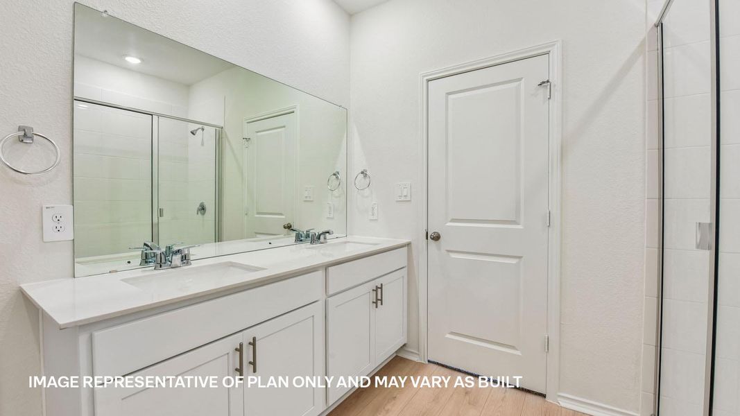 Representative furnished interior of a home built from the The Travis by D.R. Horton in Valverde, Bastrop (Image 13).