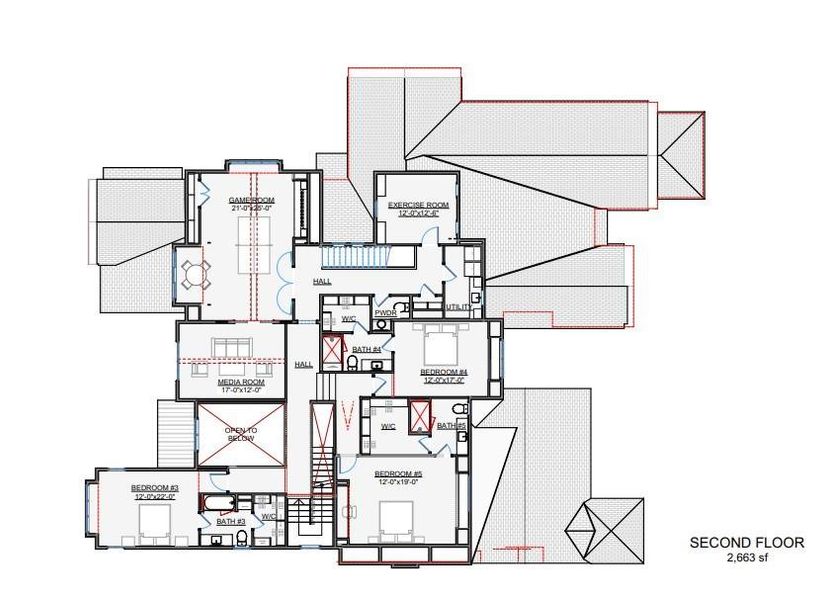 2D floor plan layout of this home in , Fairview, TX (Image 4).