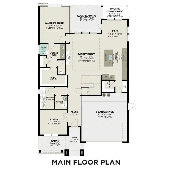 2D floor plan layout of this home in Comanche Ridge, San Antonio, TX (Image 20).