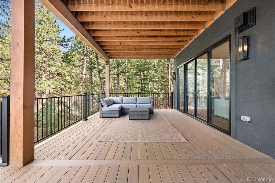 Exterior details and patio area of a home in , Evergreen (Image 3). Exterior details and patio area of a home in , Evergreen (Image 3).