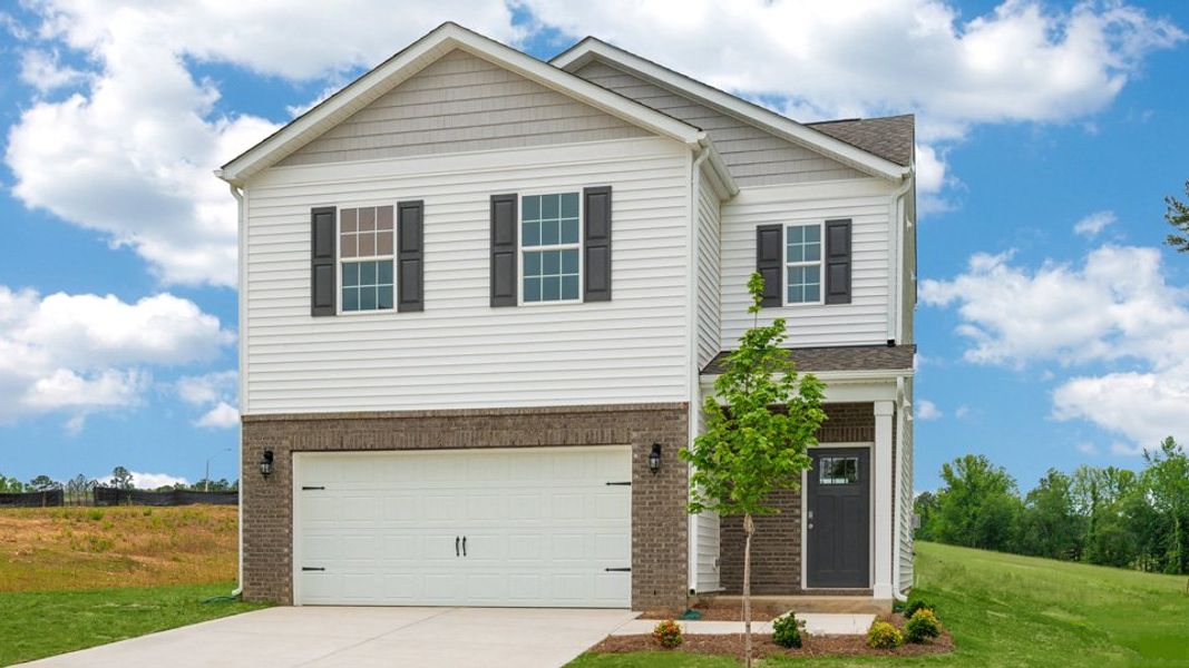 Representative exterior photo of a completed home built from the TAYLOR by D.R. Horton in Galvins Ridge, Sanford, NC (Image 20).