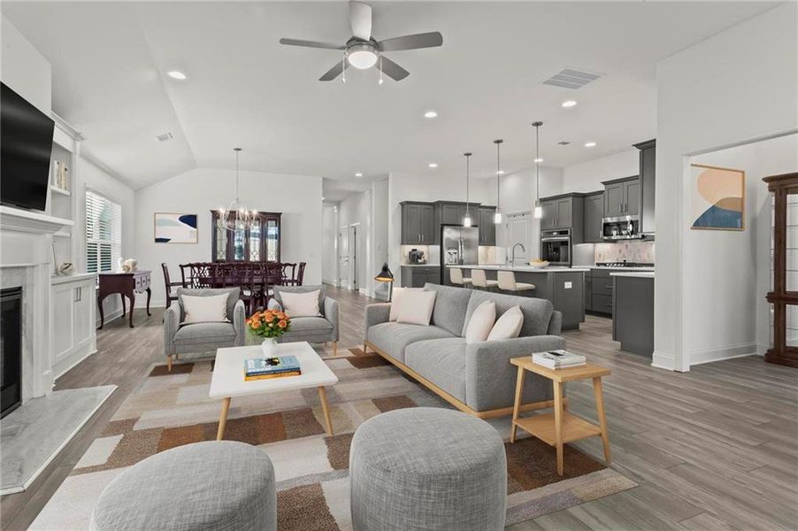 Furnished interior view inside a new home in , Hiram (Image 19).