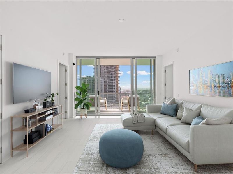 Furnished interior view inside a new home in , St. Petersburg (Image 40).