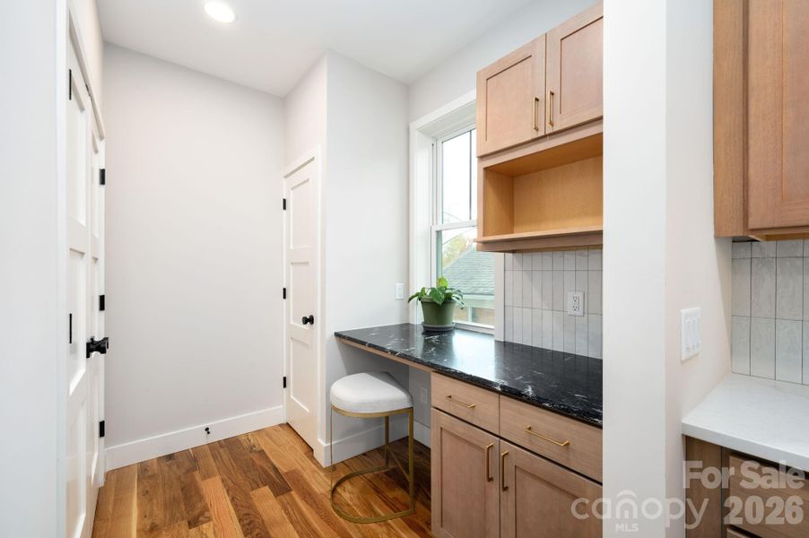 Workspace Nook, Pantry, and Laundry Closet